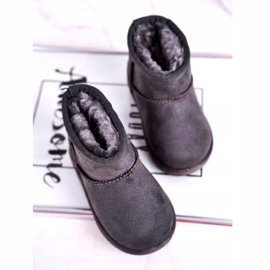 Varma barn ungdoms snöskor Grå Gooby 2