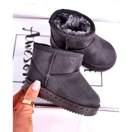 Varma barn ungdoms snöskor Grå Gooby 3