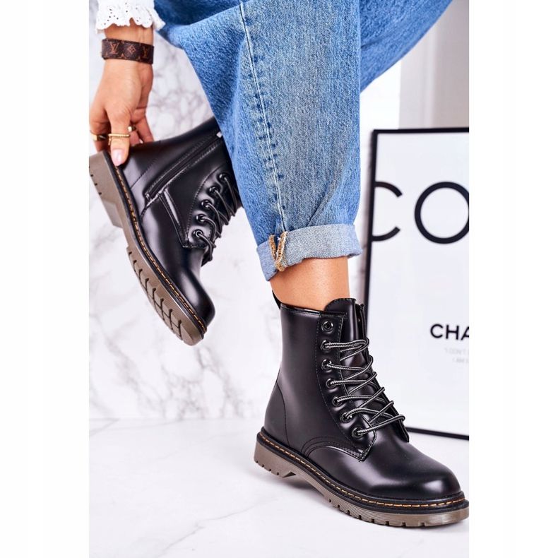 Varma stövlar för kvinnor Matt Black Thunder svart 2