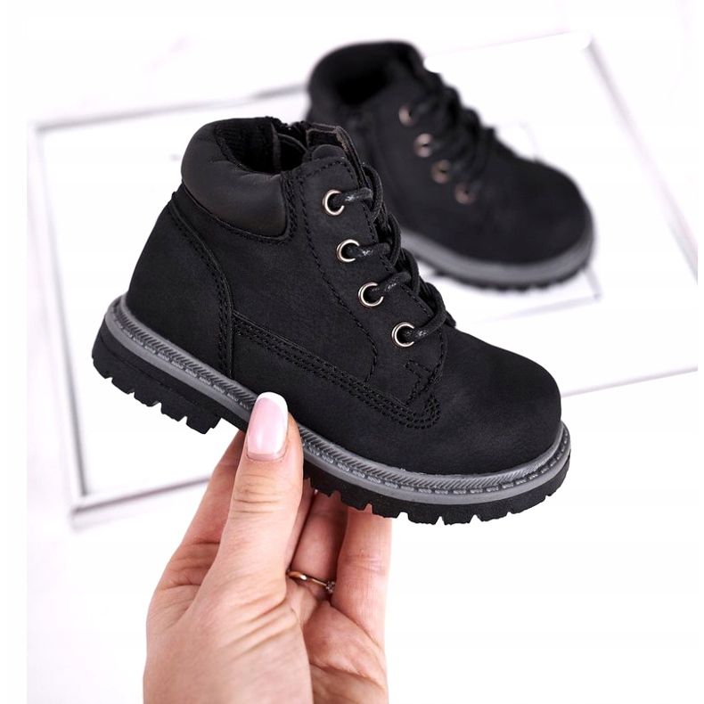 Apawwa Barn pojkar svarta stövlar Moa stövlar 3