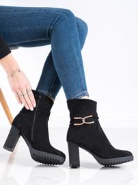 SHELOVET Stövlar med gyllene dekoration svart 2