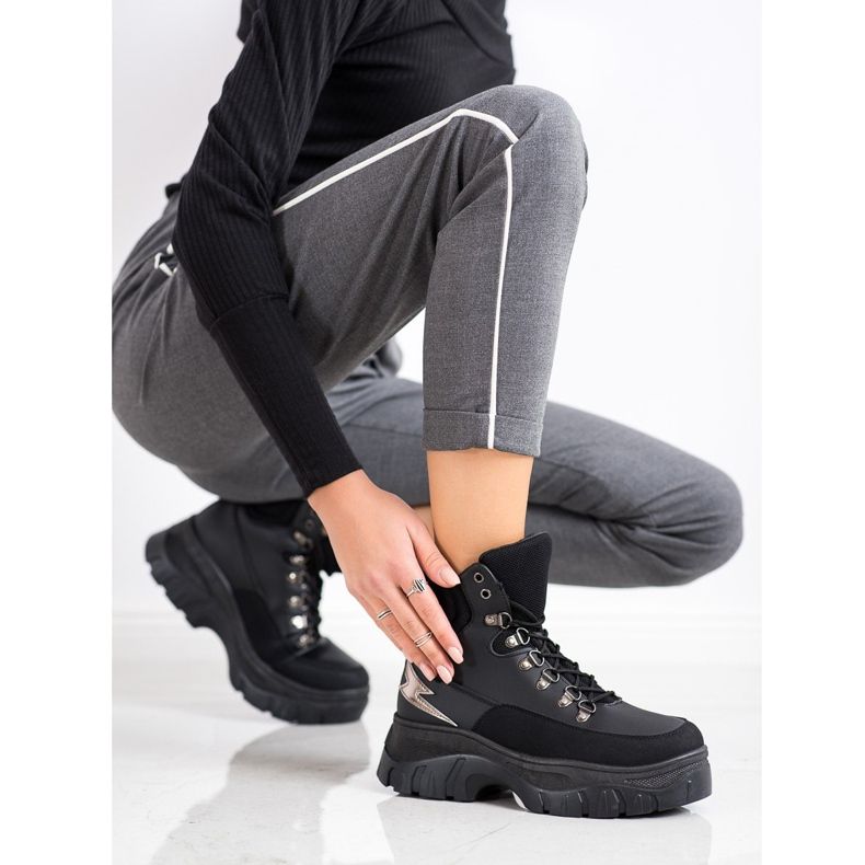 Seastar Mode snörningssportstövlar svart 1