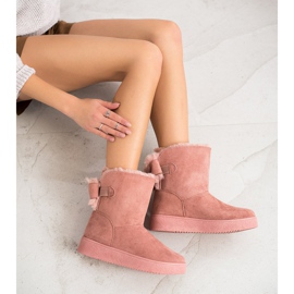 SHELOVET Mukluki Med En Rosett rosa 1