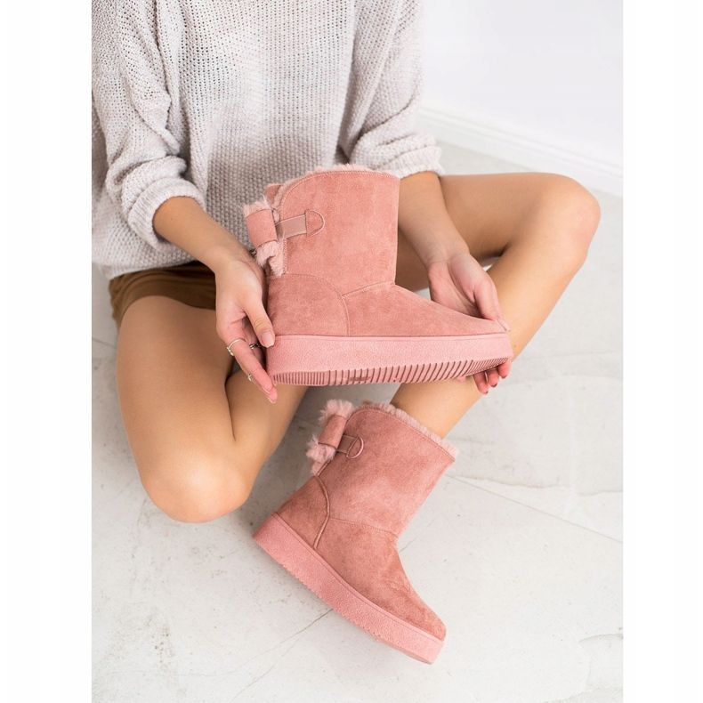 SHELOVET Mukluki Med En Rosett rosa 2