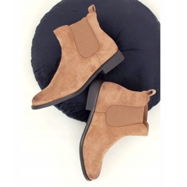 Beige Chelsea stövlar för kvinnor 8310 Khaki kaki 1