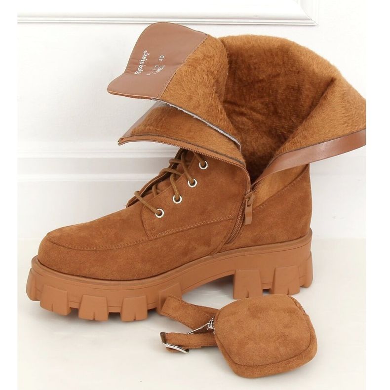 Camel NC1111 Camel stövlar med en handväska brun mångfärgad 1