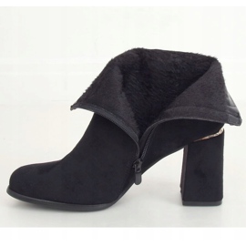 Svarta högklackade stövlar 6053 Svart 1