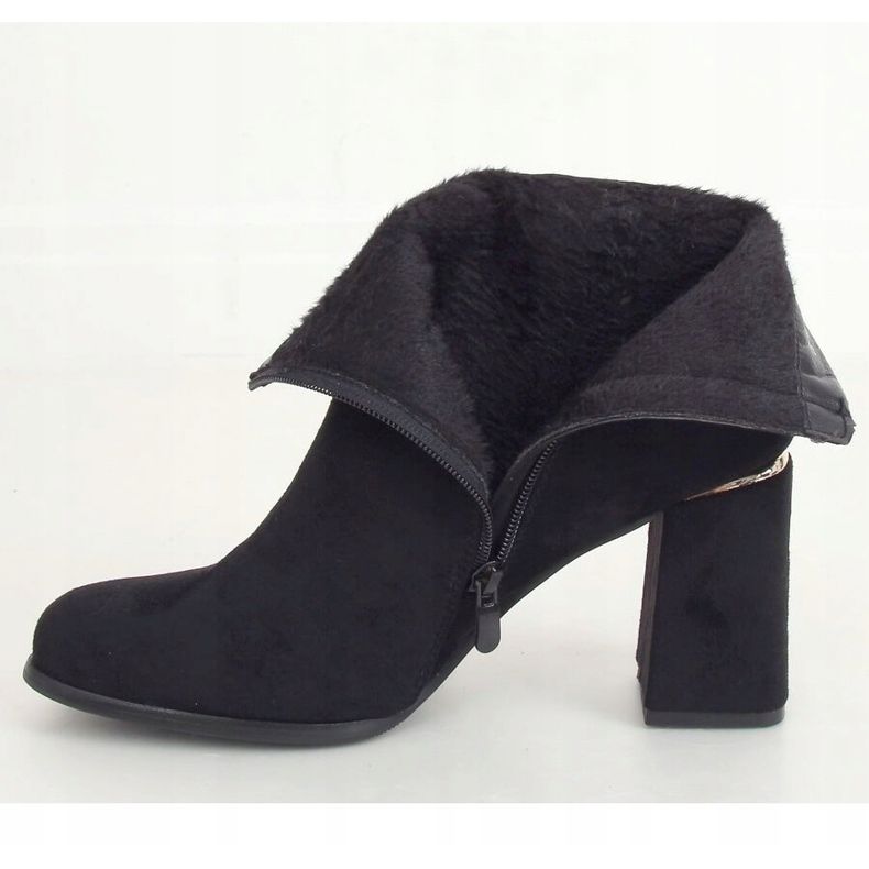 Svarta högklackade stövlar 6053 Svart 1