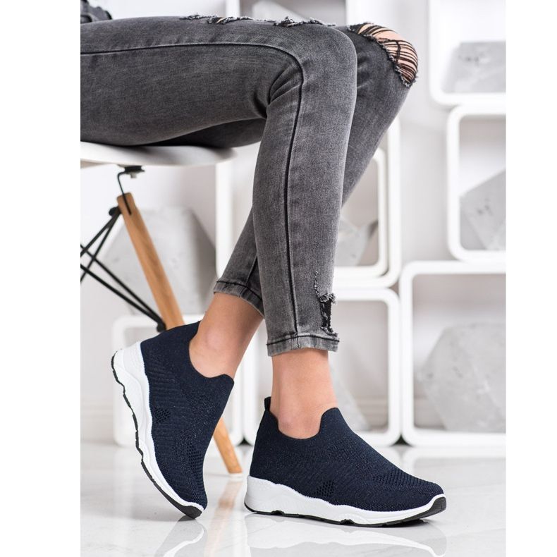 Goodin Slip-on sneakers marinblå 1