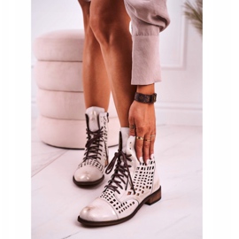 Nicole Kvinnors vita läderstövlar Abigail 2