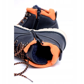 Vico Marin barnens varma kängor med fleece Billy marinblå orange 3