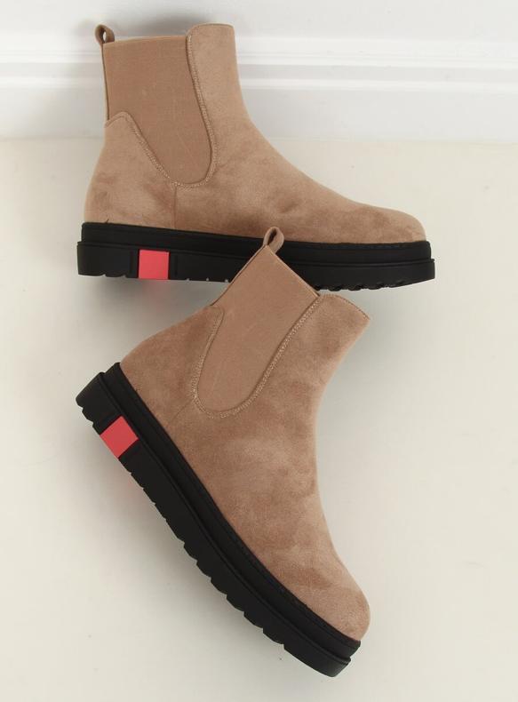 Högsula Chelsea stövlar i beige NS139P Beige Ii Genre 2