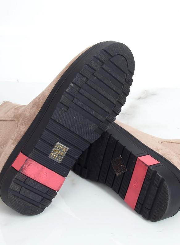 Högsula Chelsea stövlar i beige NS139P Beige Ii Genre 1