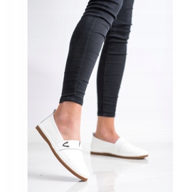 VINCEZA slipons i läder vit 1