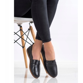 VINCEZA slipons i läder svart 2