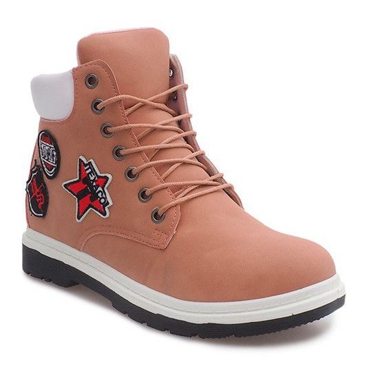 Isolerade Timber stövlar SJ1679-6 Rosa vit 2