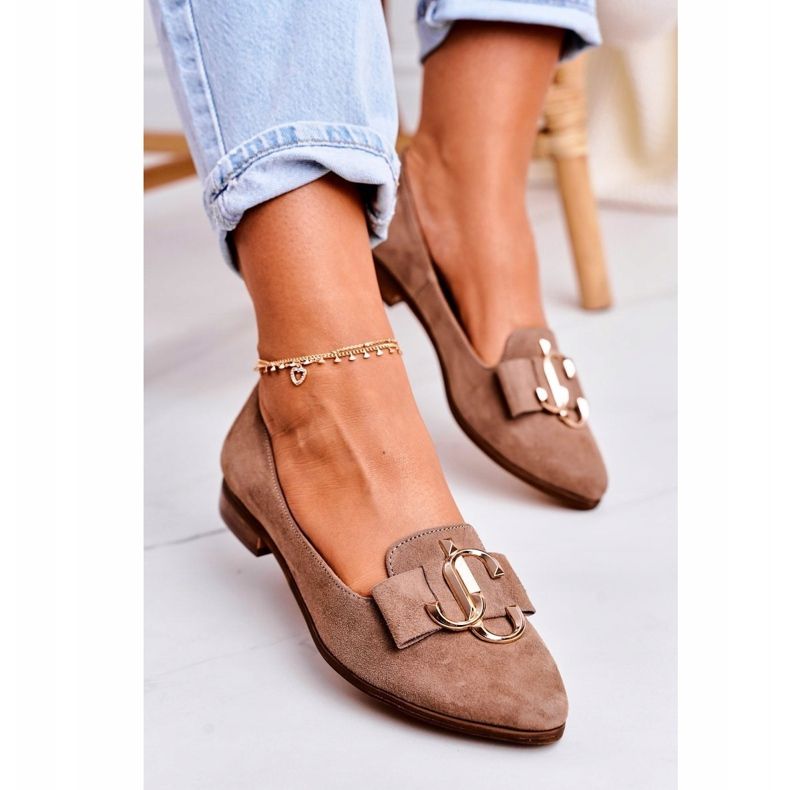 Nicole Dam Mocka Loafers Ballerina Ljusbrun Mary-Jane 1