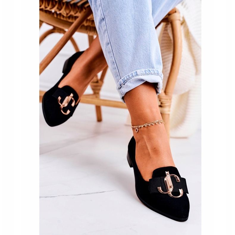 Nicole Mocka loafers för kvinnor Svart Mary-Jane ballerina 1