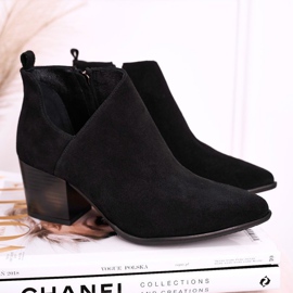 Nicole Damstövlar med utskuret mocka svart Lawrence 2