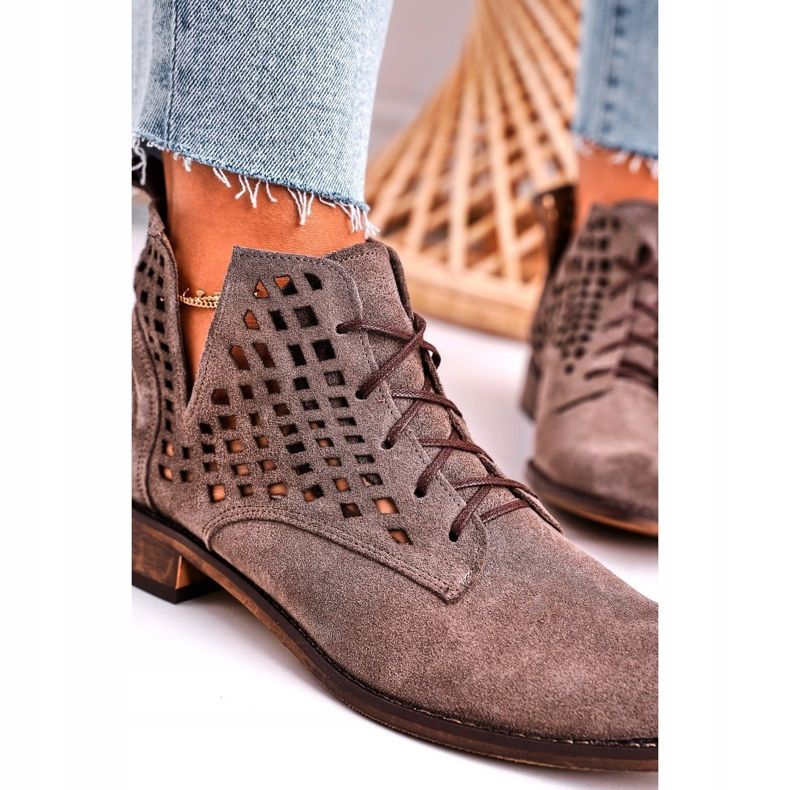 Nicole Kvinnor Openwork Suede Brown Susannah stövlar brun 1