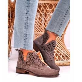 Nicole Kvinnor Openwork Suede Brown Susannah stövlar brun 2