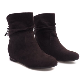 Suede Wedge Boots 030-PA Brown brun 1