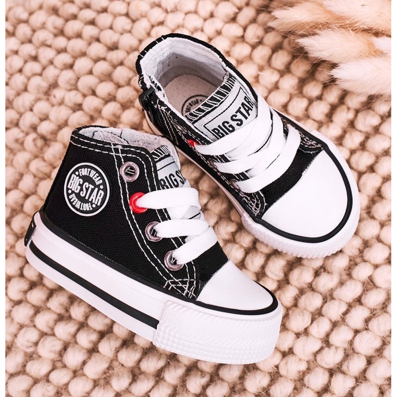 Barnhöga sneakers med dragkedja Big Star HH374188 Svart 1