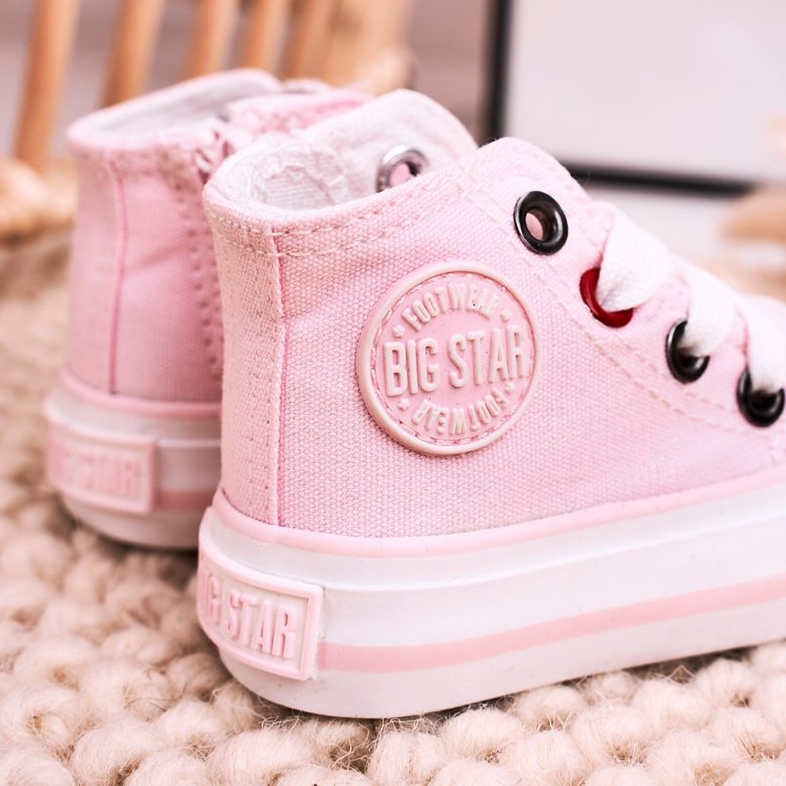 Barnhöga sneakers med dragkedja Big Star HH374191 Rosa 2