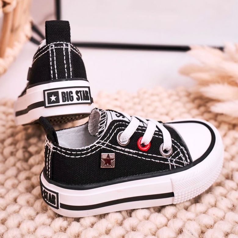 Barnens klassiska låga sneakers Big Star HH374194 svart 1