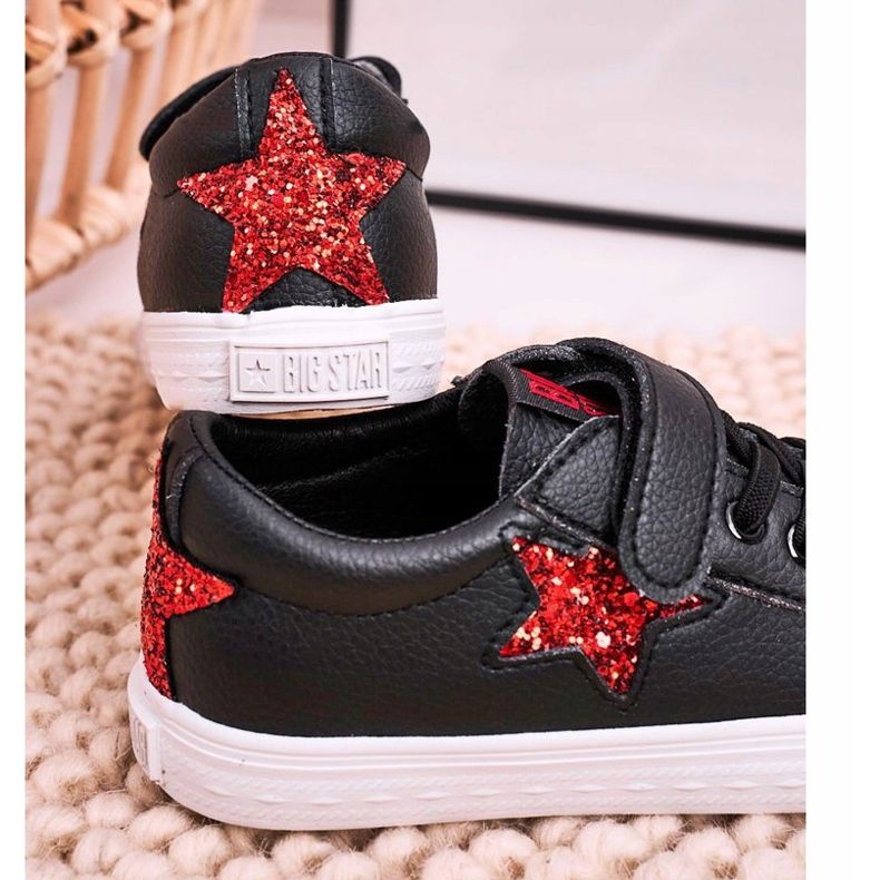 Barnskinnsneakers med en Star Big Star DD374105 Svart 2