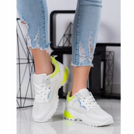 SHELOVET Sneakers med gula inlägg vit 1