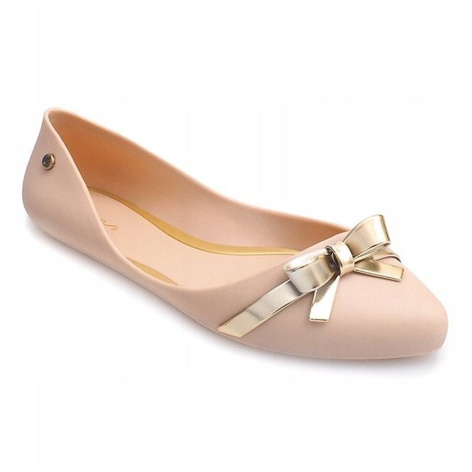 Meliski Ballerinas Med rosett PT72 Beige vit 1