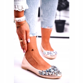 SEA Ballerinor för kvinnor med gyllene kristallstenar 1