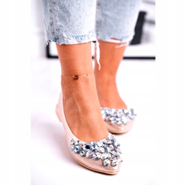 SEA Ballerinor för kvinnor med gyllene kristallstenar 3