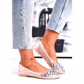 SEA Ballerinor för kvinnor med gyllene kristallstenar 4