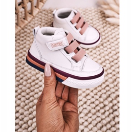 Apawwa Barnhöga sneakers Vit och rosa Baxter ['vit', 'rosa'] 2
