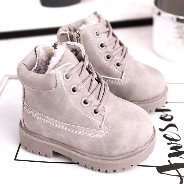 FRROCK Barns varma trapper stövlar grå Dexter 1