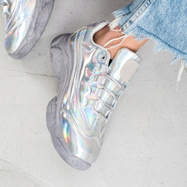 Ideal Shoes Sneakers med Holo -effekt silver- 2