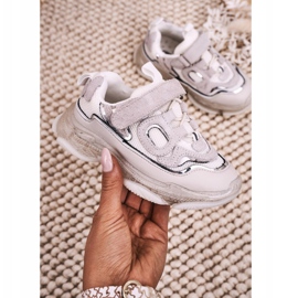 Apawwa Barnsportskor Sneakers med genomskinlig sula Vit Bailey 2