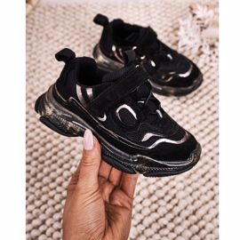 Apawwa Barnsportskor Sneakers med genomskinlig sula svart Bailey 2