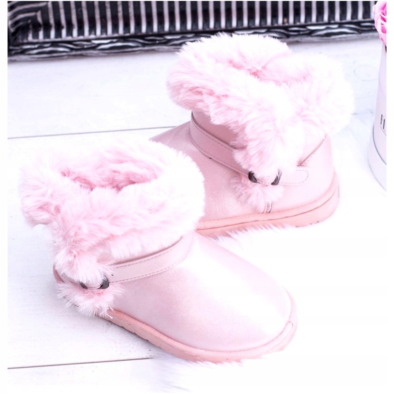 BUGO Varma barnsnöskor med pälsrosa JellyBeans 3