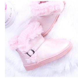 BUGO Varma barnsnöskor med pälsrosa JellyBeans 1
