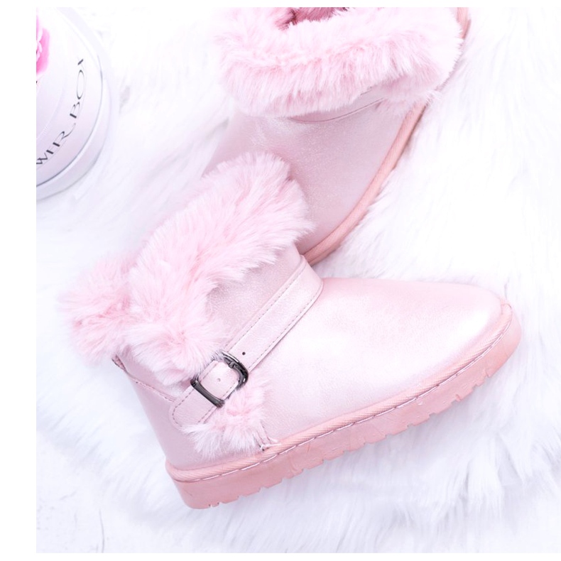 BUGO Varma barnsnöskor med pälsrosa JellyBeans 1