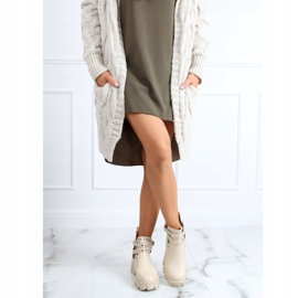 Stövlar skurna med dubbar beige NC1127 Beige 2