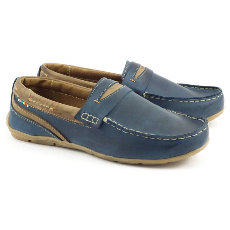 Herrskor loafers 295 marinblå 1