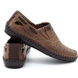 Polbut Herrskor, genombrutna loafers J68L brun 1