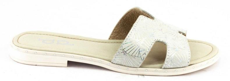 Dolce Pietro Tofflor för kvinnor 2215 vita och silver vitt och silver 1