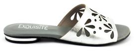 Exousite Tofflor för genombrutna damer 1072 silver 1
