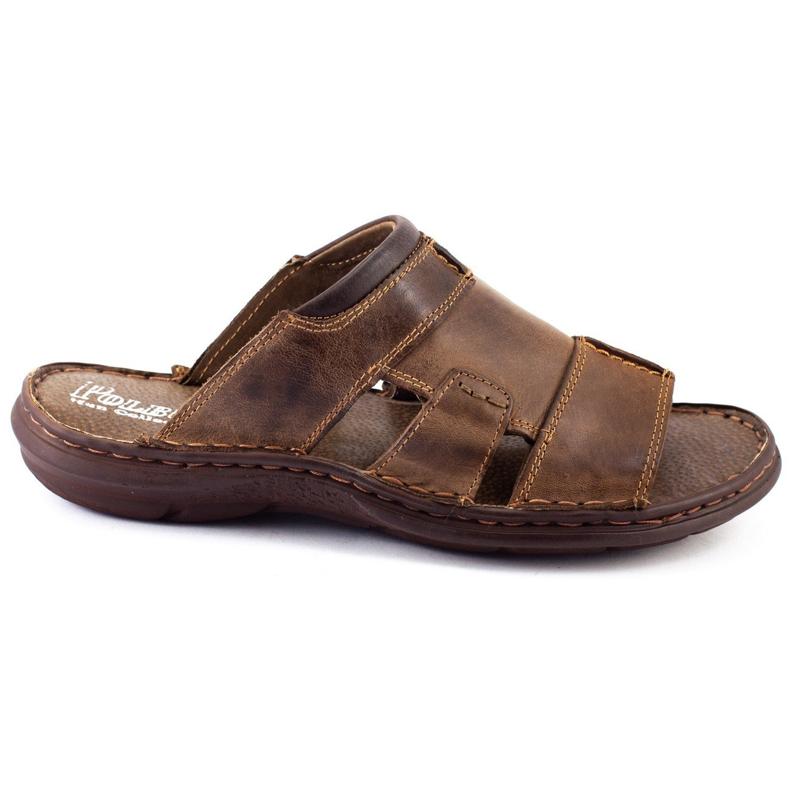 Polbut Tofflor för män 358 bruna grå 1