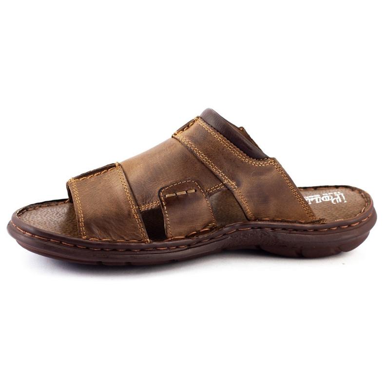 Polbut Tofflor för män 358 bruna grå 2